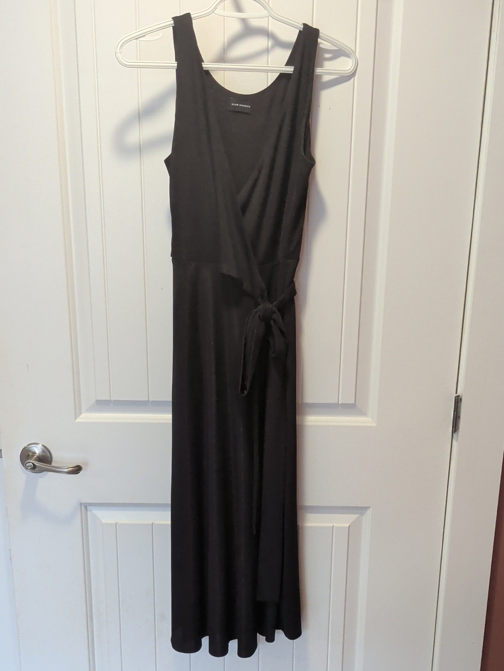 Club Monaco Classic Black Wrap Maxi Dress - Women's